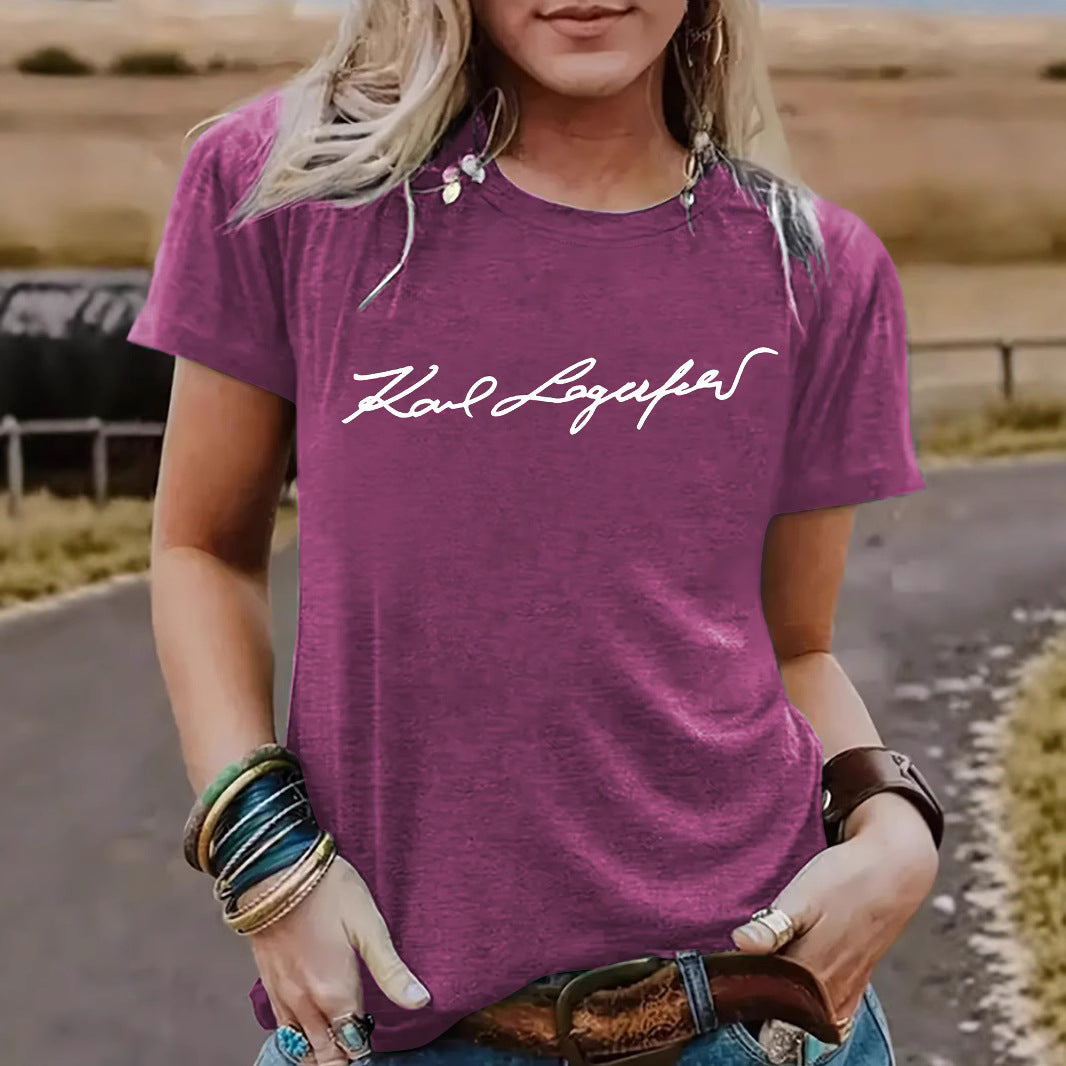 Short sleeved slogan eprolo