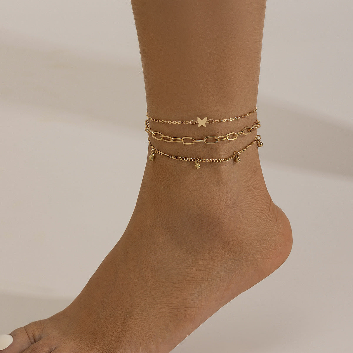 Beach Anklet Star Butterfly Chain Imitation Pearl Foot Chain Ocean Wind Shell Dolphin Foot Jewelry eprolo