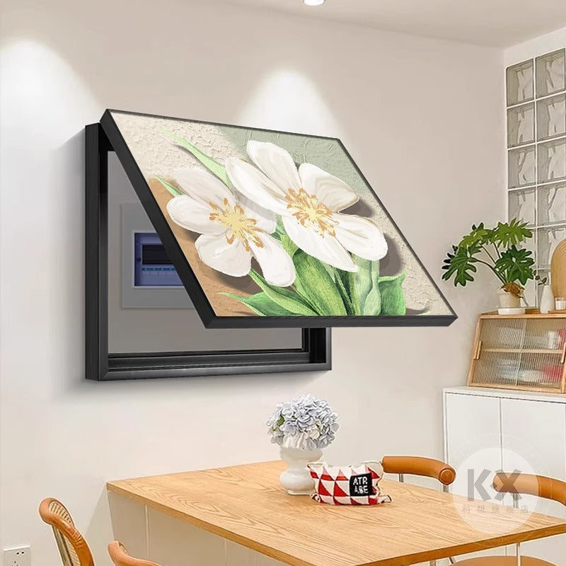 Cream style decorative painting living room distribution box switch box covered hanging painting eprolo