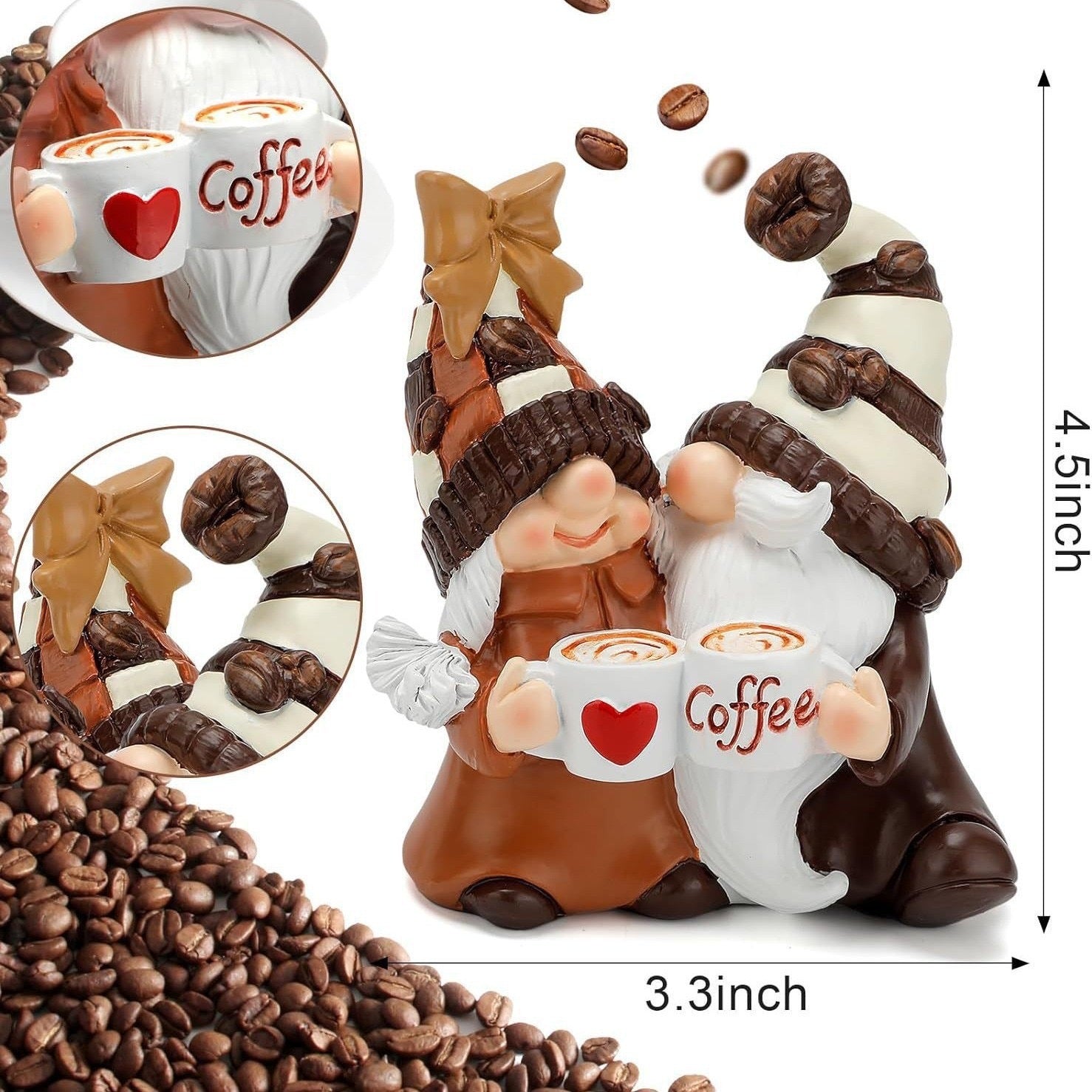 Christmas Coffee Double Dwarf Resin Crafts Decoration Home Decor Desktop Gift Lover eprolo