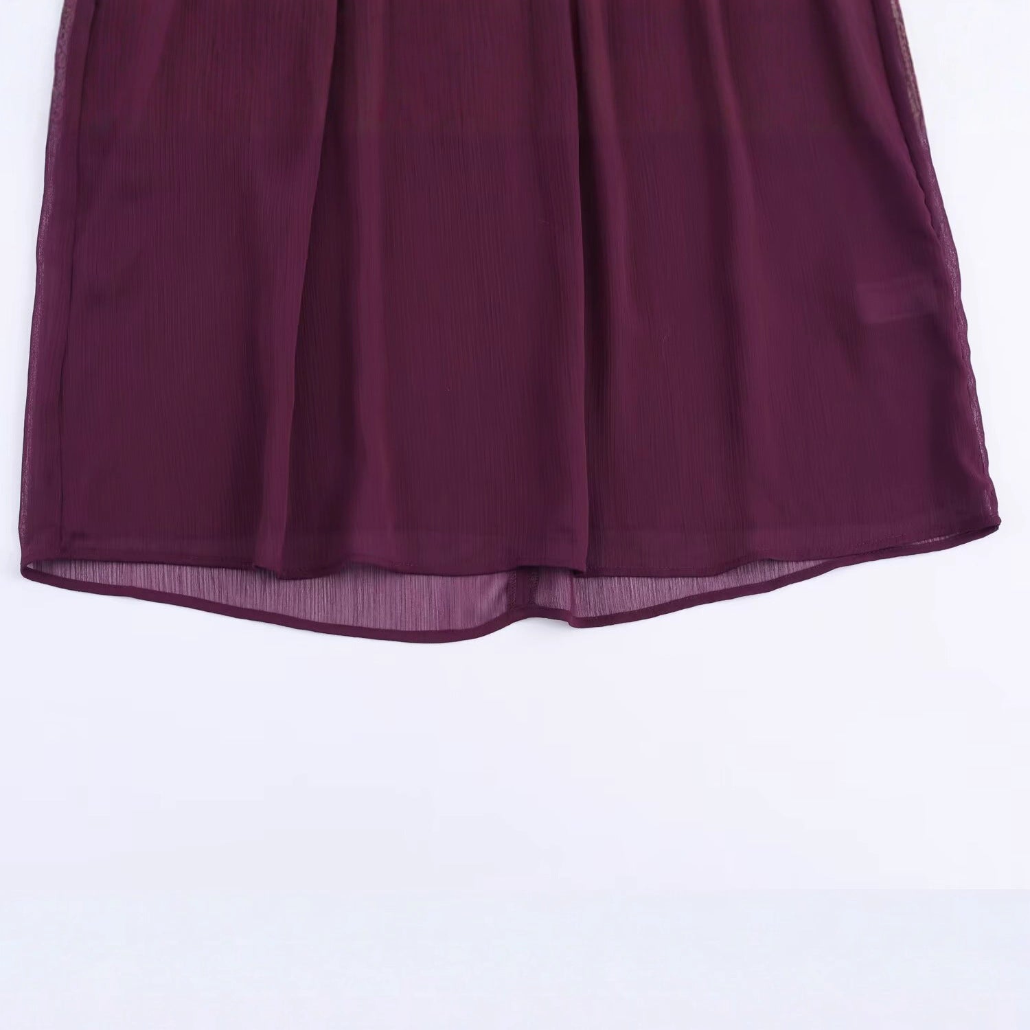 Round neck long sleeved semi transparent shirt top for women eprolo