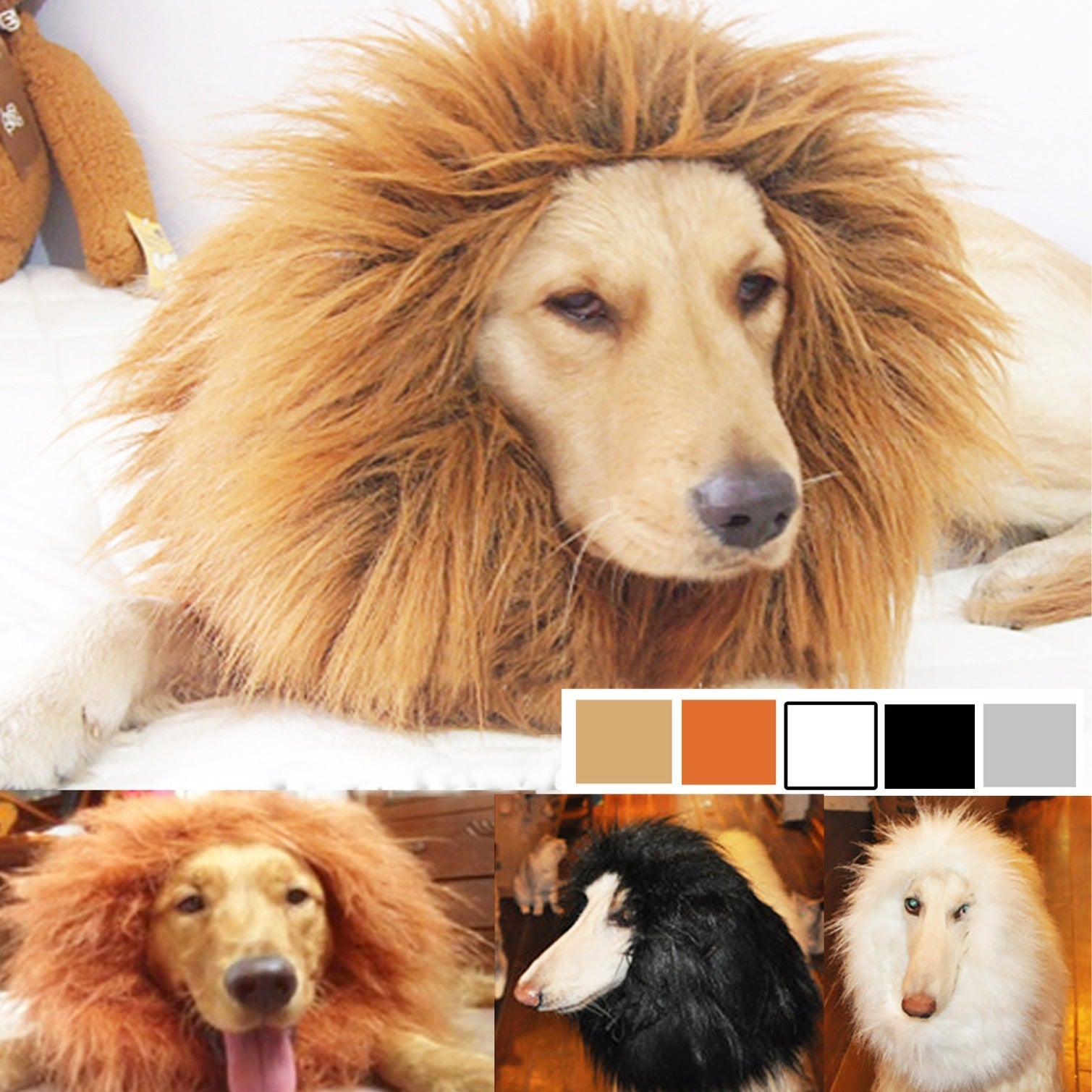Pet transformation funny dog lion wig hat pet lion headgear eprolo