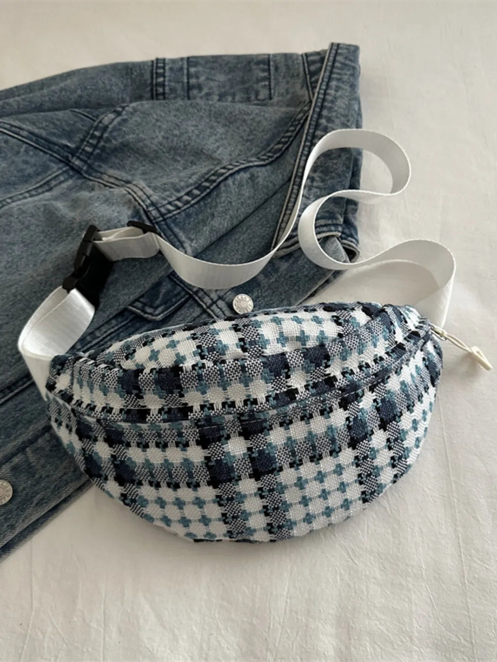 Plaid Wide Strap Crossbody Bag eprolo