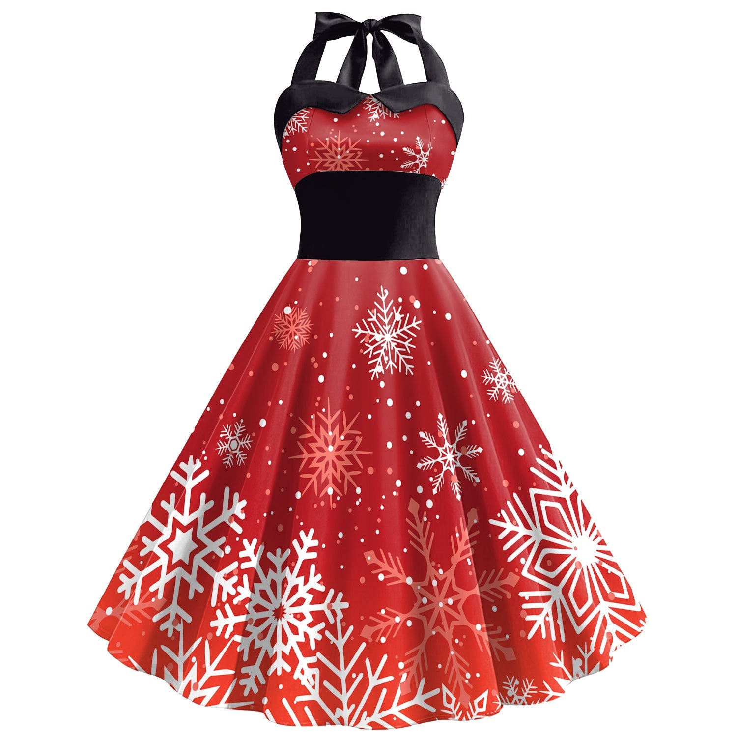 Christmas Snowflake Strap High Waist Skirt for Children eprolo