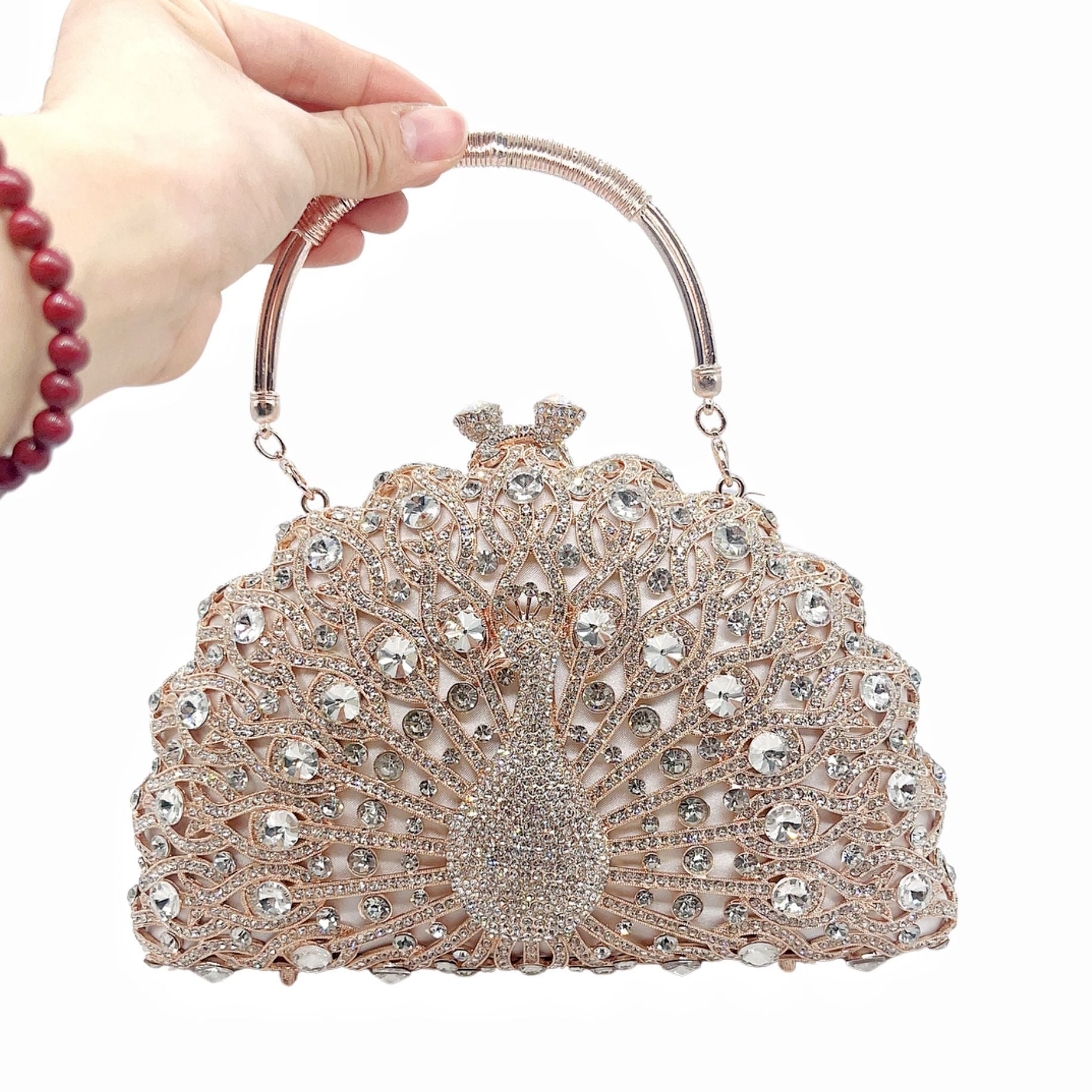 Large Peacock Diamond Set Banquet Bag Luxury Diamond Handbag European and American Banquet Handbag Crossbody Bag eprolo