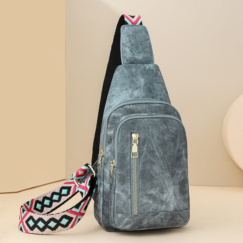 Retro Chest Bag Women's Texture Soft Leather Backpack  New Fashion Versatile Chest Bag Women's Casual One Shoulder Diagonal eprolo