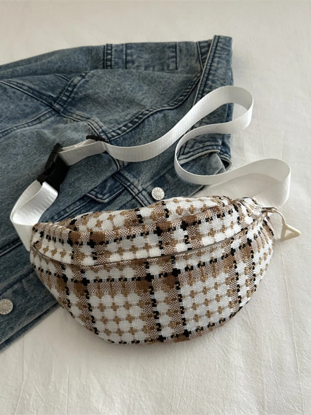 Plaid Wide Strap Crossbody Bag eprolo