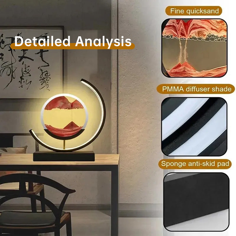 LED Flowing Sand Painting Lamp: Night Light for Home (Gift Option) eprolo