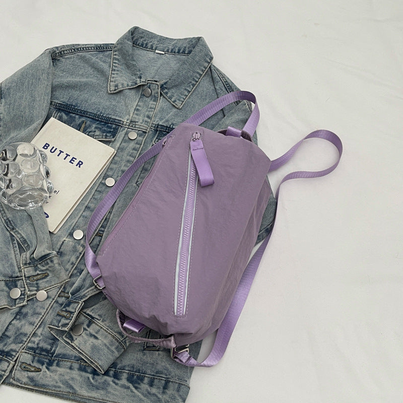 Simple Toast Bag Large Capacity Diagonal Cross Shoulder Small Square Bag Solid Color Sports Yoga Backpack for Students eprolo