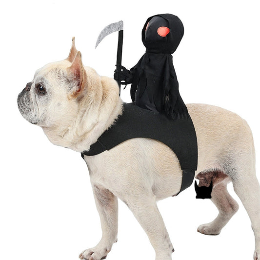 Dog Dark Harvesting Knight Transforms into Pet Costume for Halloween eprolo