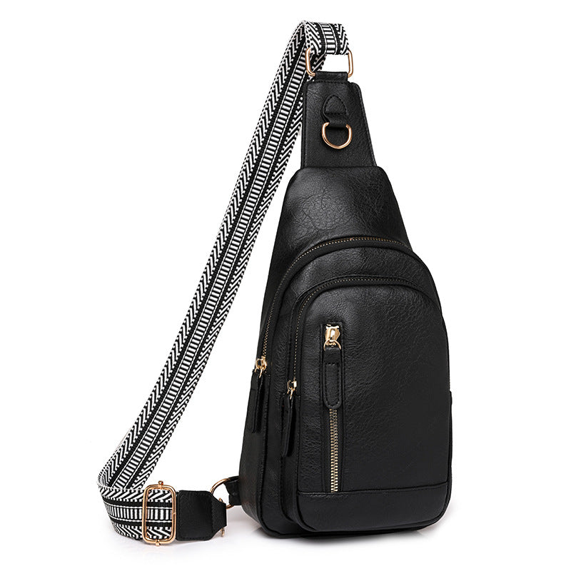 Retro Chest Bag Women's Texture Soft Leather Backpack  New Fashion Versatile Chest Bag Women's Casual One Shoulder Diagonal eprolo