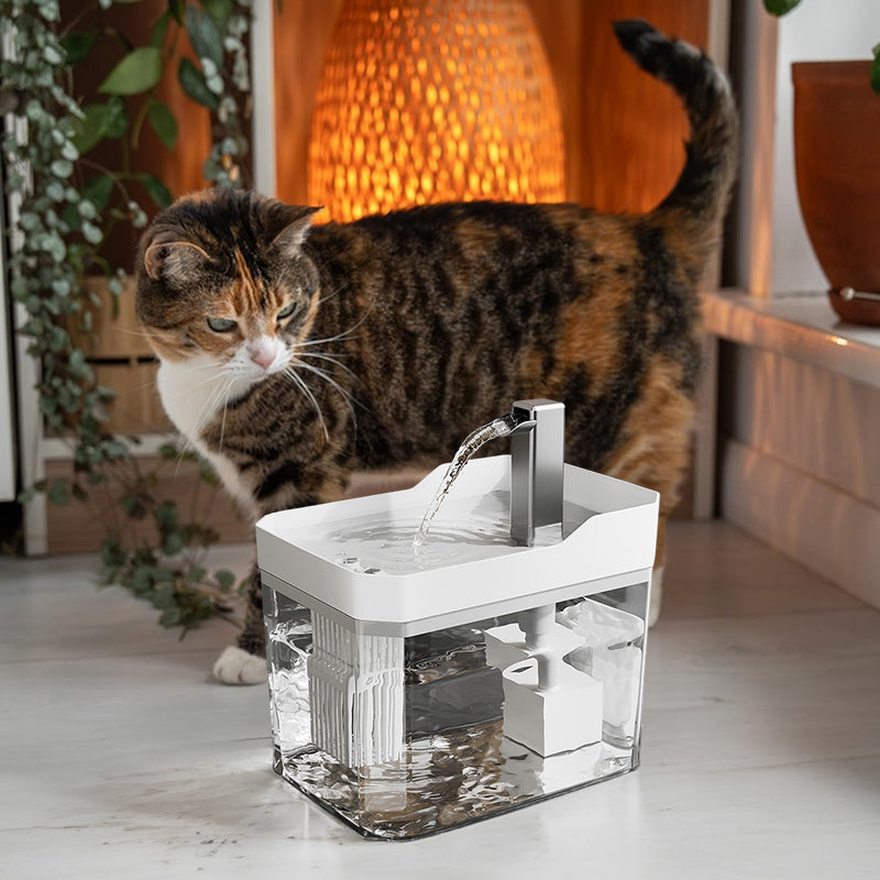 Automatic cat water fountain with filter, USB-powered, anti-dry & circular filtration. eprolo