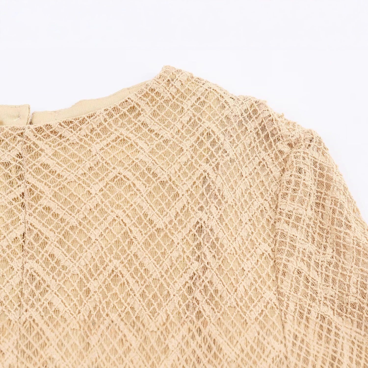 Round neck long sleeved waist cinching solid color big swing dress for women eprolo