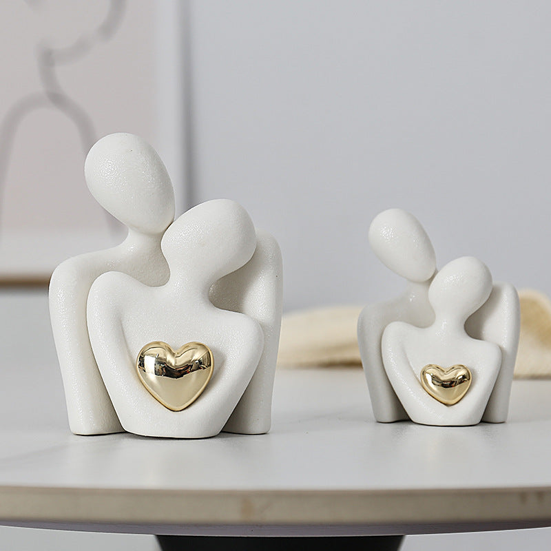 Creative couple figure decoration Newlywed home decoration Lover sculpture decoration figure desktop living room bookshelf decor eprolo
