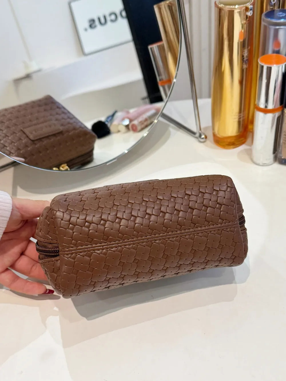 PU Leather Woven Clutch eprolo