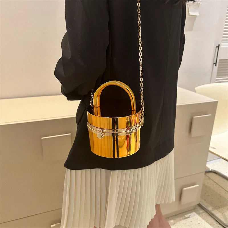Handbags for Women Acrylic Fashion Luxury Tote Bag Chain Unusual Hard Party Evening Mirror Shoulder Bag Ladies eprolo