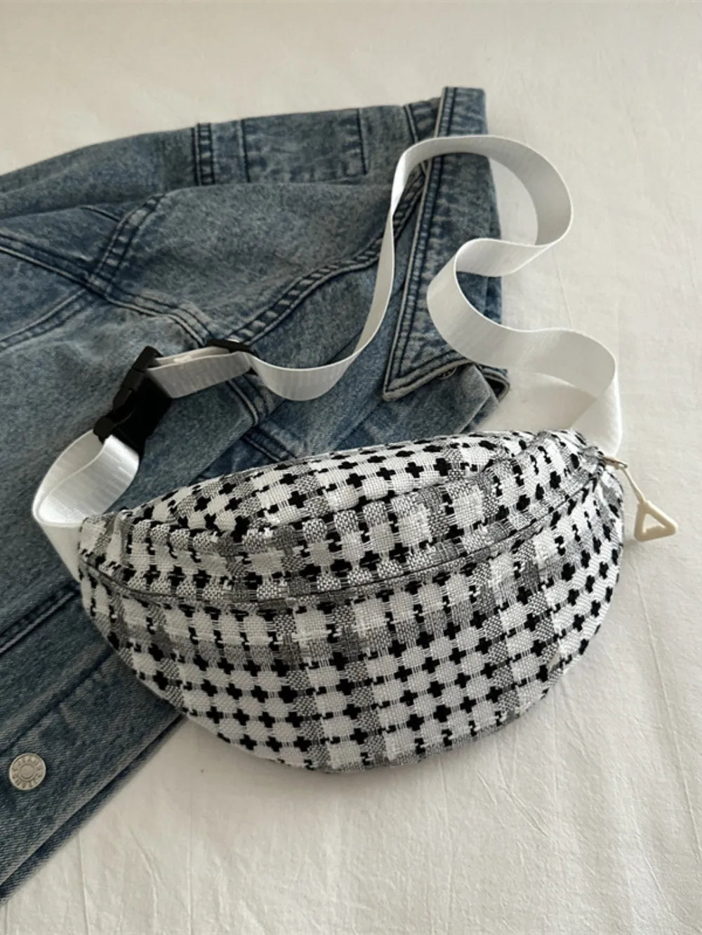 Plaid Wide Strap Crossbody Bag eprolo