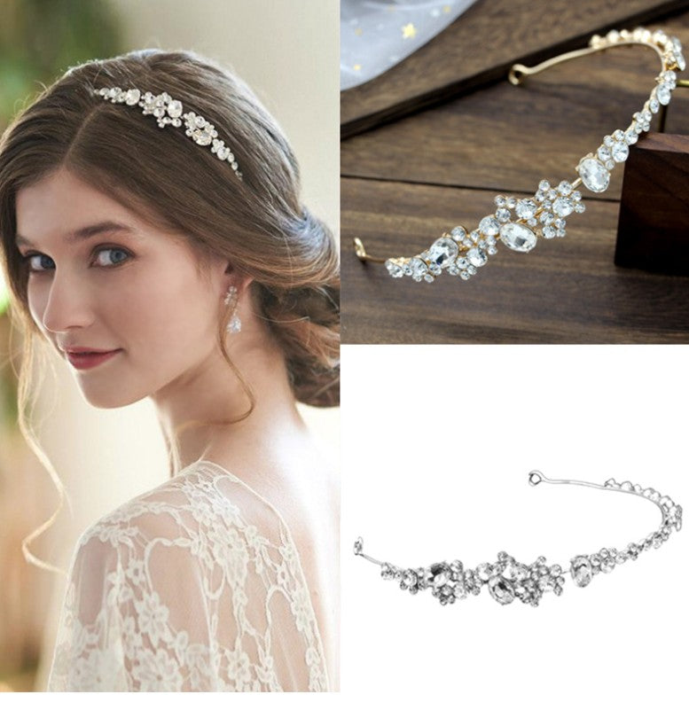 Rhinestone headband diadem wedding dress accessories eprolo