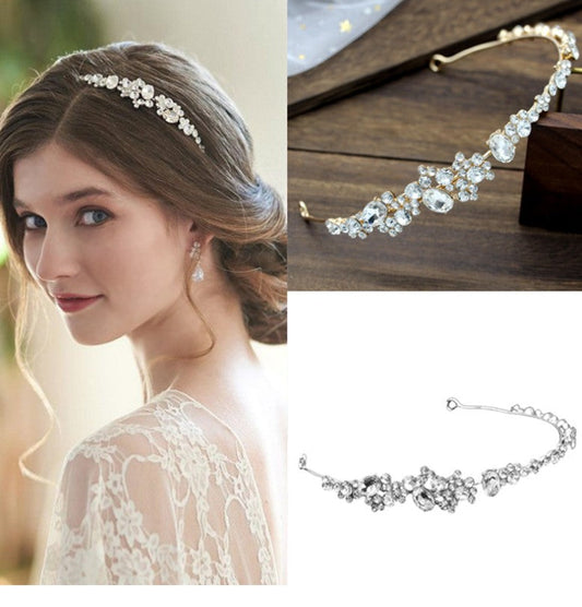 Rhinestone headband diadem wedding dress accessories eprolo