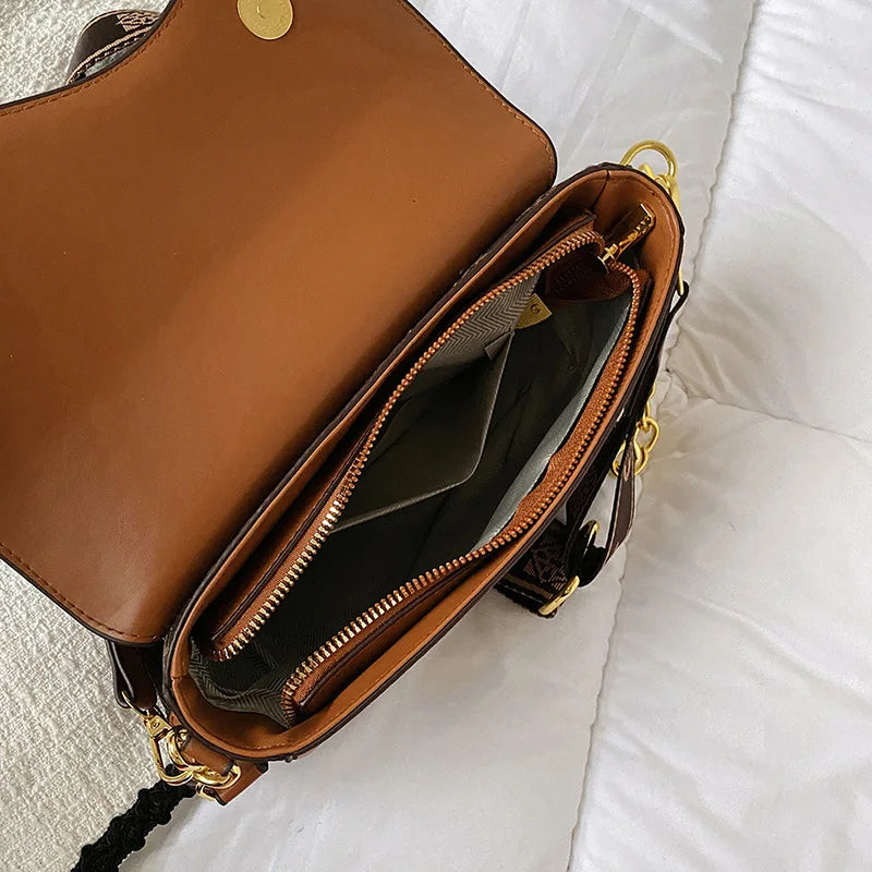 Women'S Saddle Bag Elegant Ladies Top Handbag Large Capacity Korean Trend Female Printing High-End Shoulder Messenger Bag eprolo