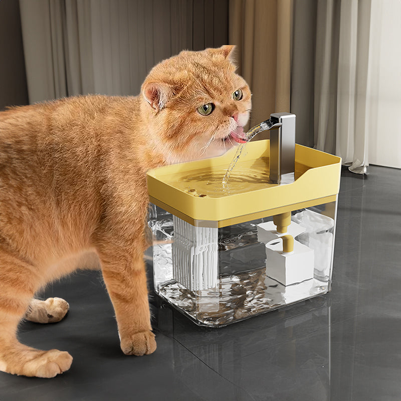 Automatic cat water fountain with filter, USB-powered, anti-dry & circular filtration. eprolo