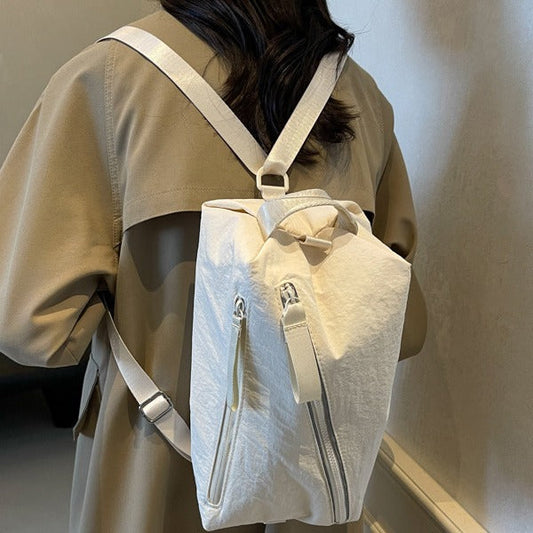 Simple Toast Bag Large Capacity Diagonal Cross Shoulder Small Square Bag Solid Color Sports Yoga Backpack for Students eprolo