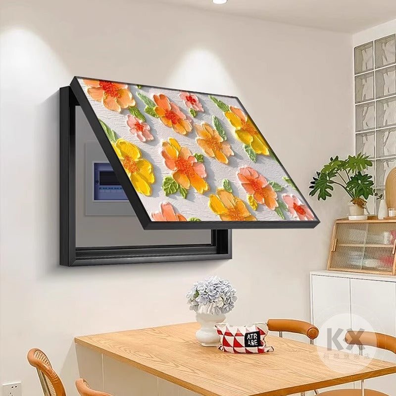 Cream style decorative painting living room distribution box switch box covered hanging painting eprolo