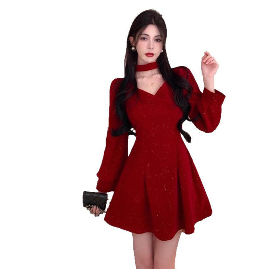 Chic Little Black Dress Women New Year Party Dress Slim Fit Slip Dress eprolo