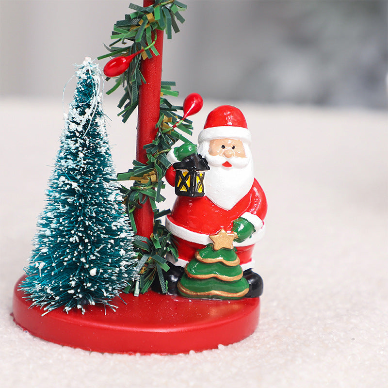 Christmas decorations, desktop resin, Christmas tree, Santa Claus, candle holder, Christmas party decorations, ornaments eprolo