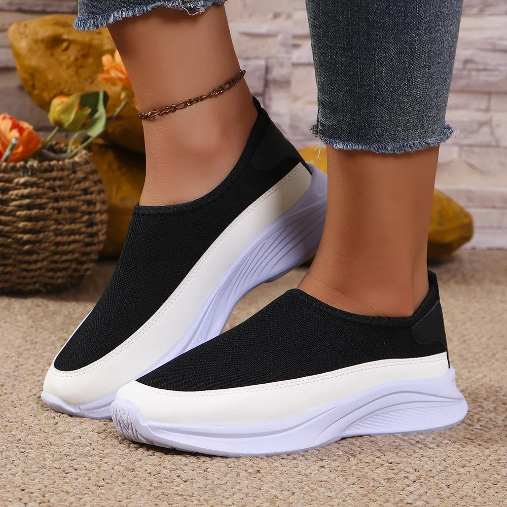 Mesh Contrast Flat Slip-Ons eprolo