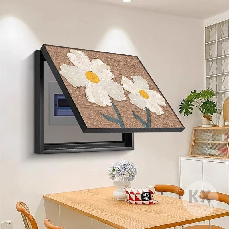 Cream style decorative painting living room distribution box switch box covered hanging painting eprolo