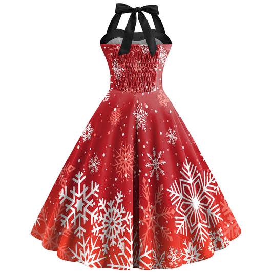 Christmas Snowflake Strap High Waist Skirt for Children eprolo