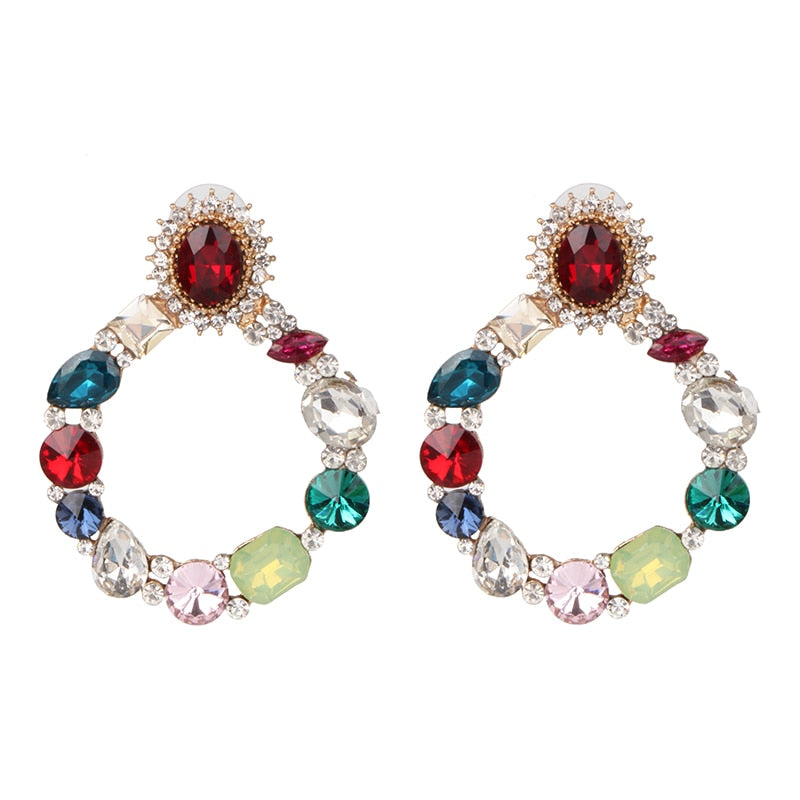 New Creative Simple Diamond Stud Earrings Boutique Elegant Women's Jewelry eprolo