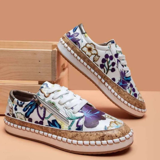 PU Leather Round Toe Flats Sneakers eprolo