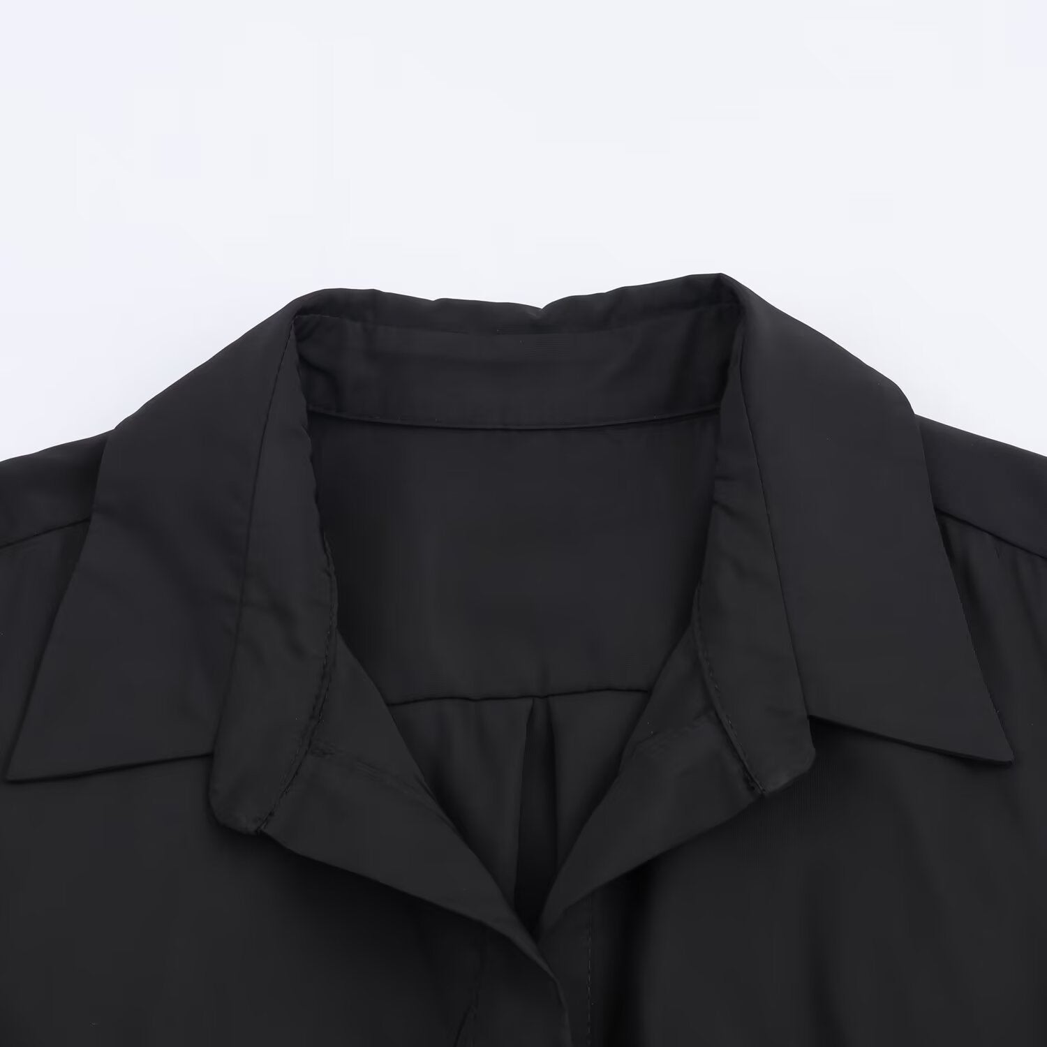 Collar long sleeved single breasted shirt dress for women eprolo