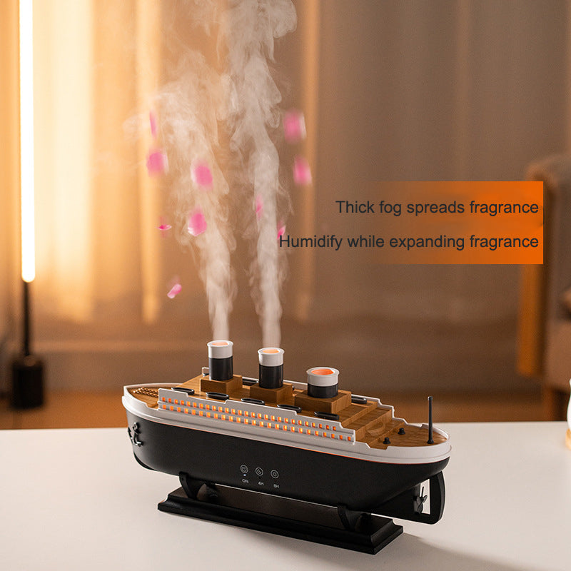 Simulated ship smoke ring aromatherapy machine desktop creative volcano spray jellyfish cruise fragrance humidifier eprolo