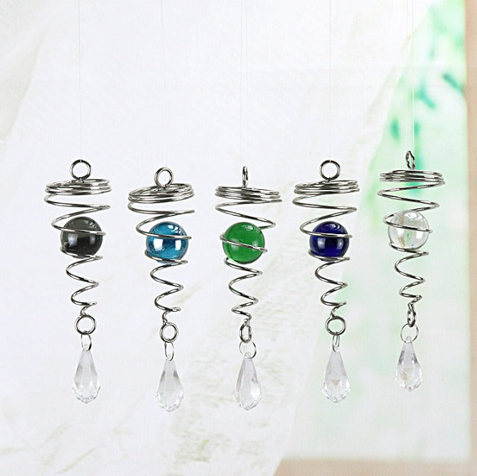 Three-dimensional crystal wind rotating wind chime dynamic visual decoration for home balcony and courtyard eprolo