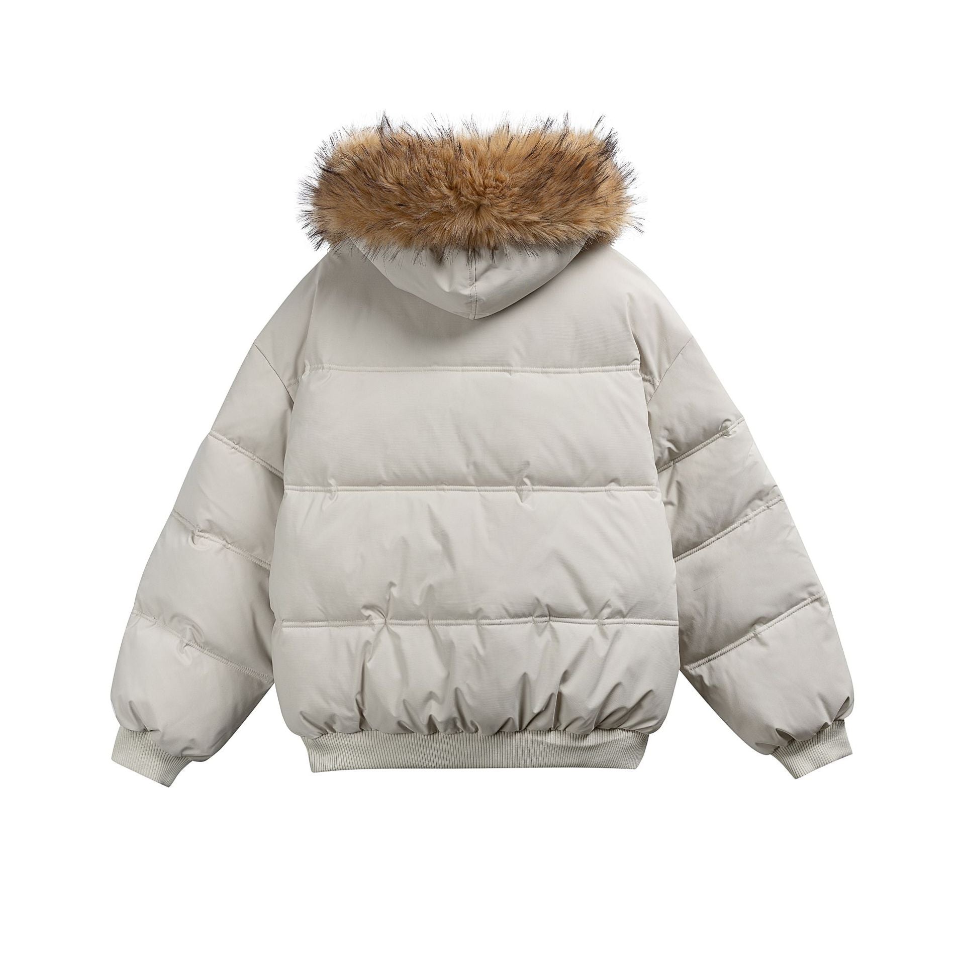 Parka Coat with Hood and Fur Collar Thickened Warm Winter Jacket for Men and Women eprolo