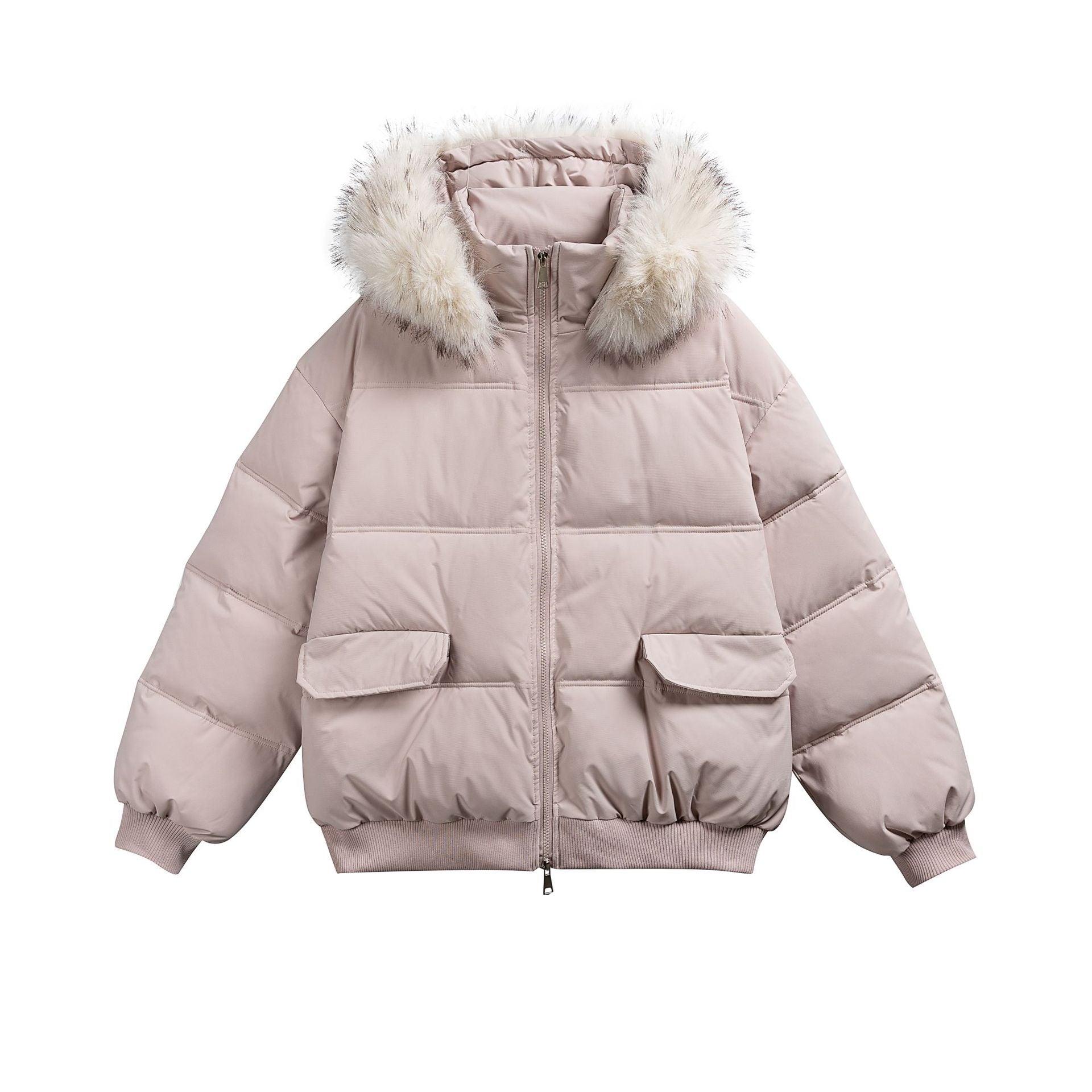 Parka Coat with Hood and Fur Collar Thickened Warm Winter Jacket for Men and Women eprolo