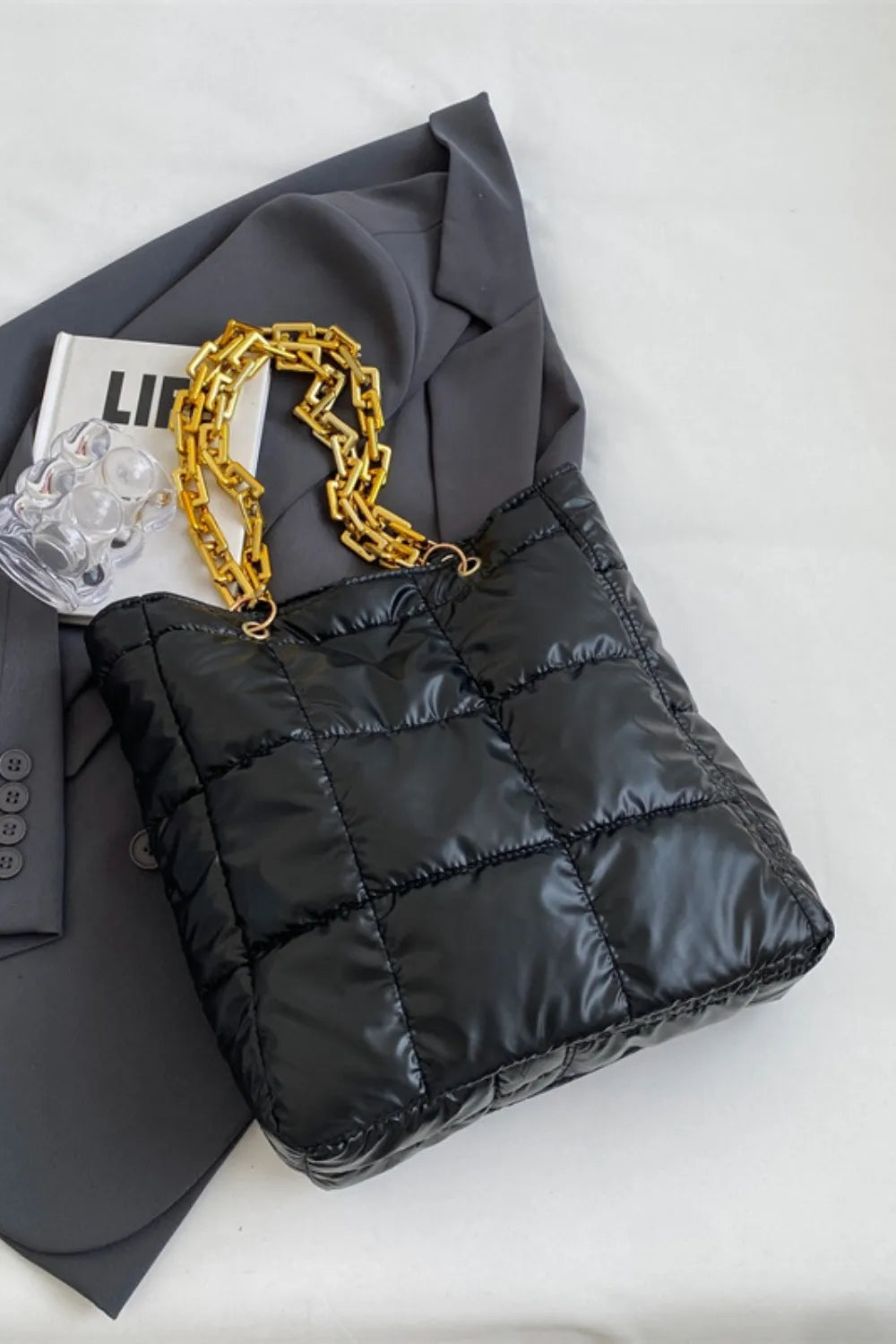 Bubble Texture Chain Handbag eprolo