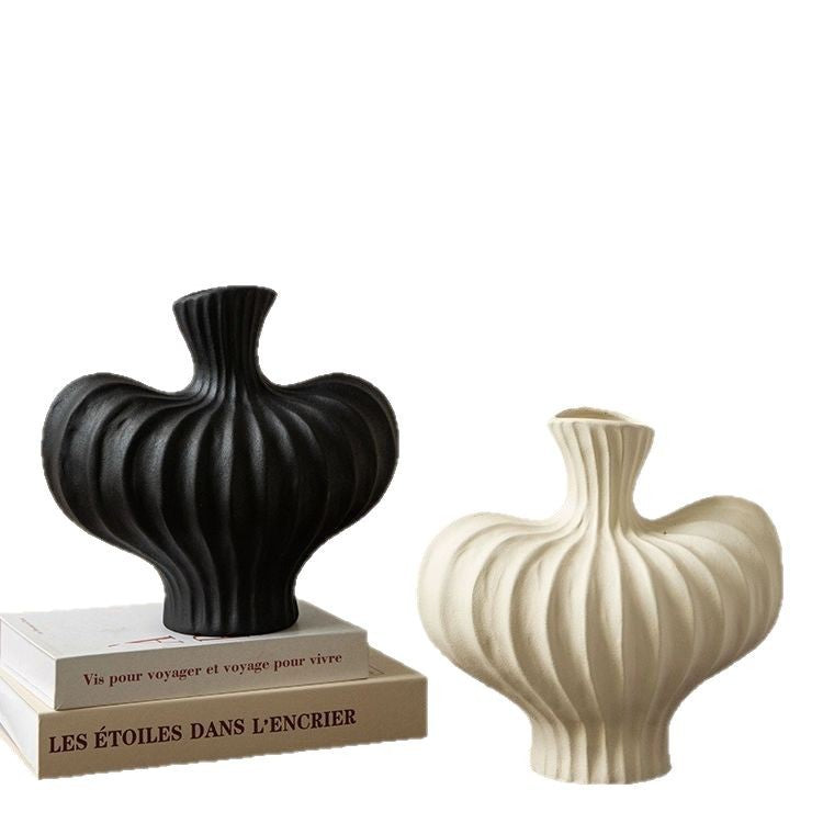 Plastic art imitation ceramic vase high-end decoration for living room desktop decoration eprolo