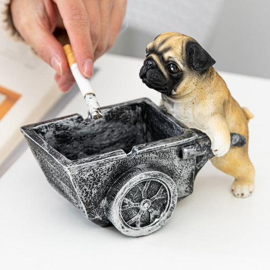 Puppy ashtray creative personality trend anti-fly ash home living room office anti-smoke resin ornaments eprolo