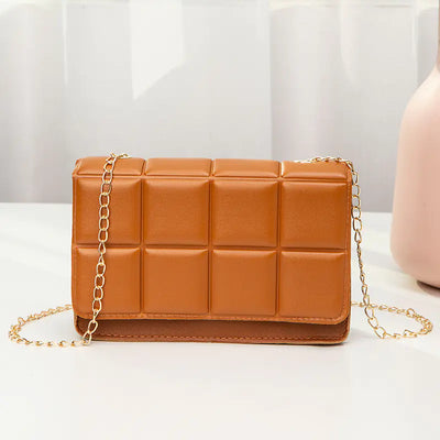 Fashionable Women's PU Leather Chain Messenger Bag