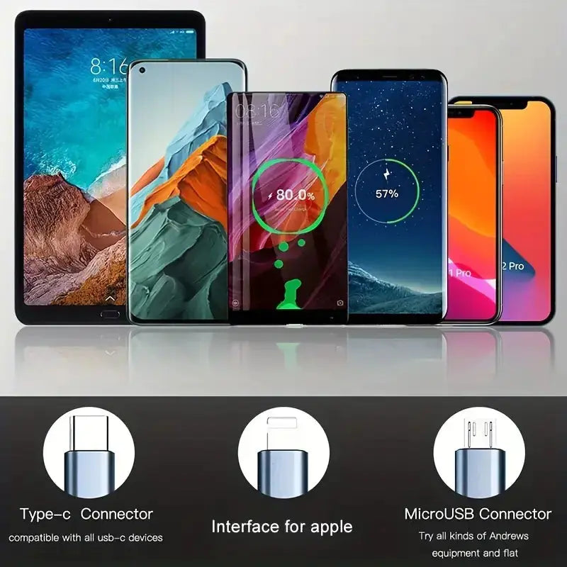 Portable Telescopic Data Cable - Type-C, Micro, Apple Shopera