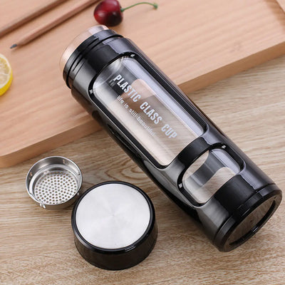 Double-Wall Insulated Glass Cup for Office & Car