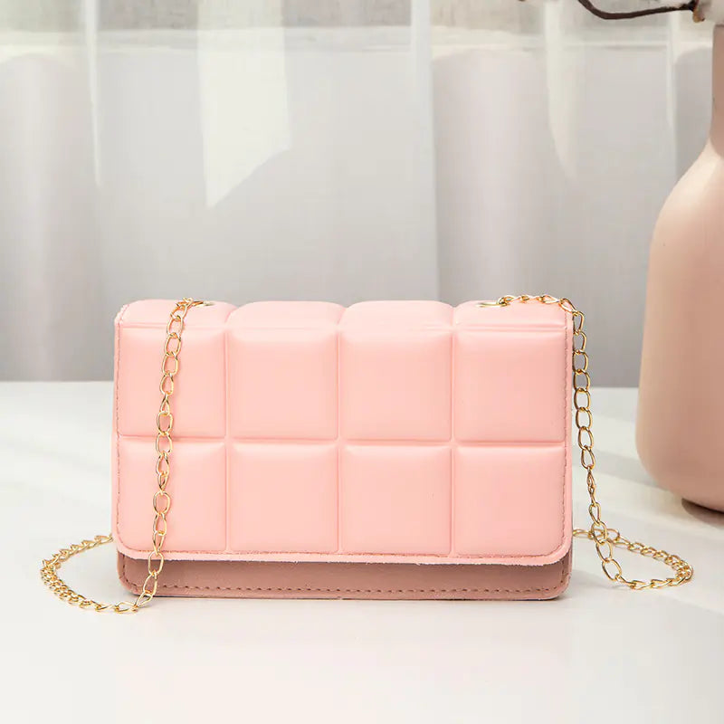 Fashionable Women's PU Leather Chain Messenger Bag