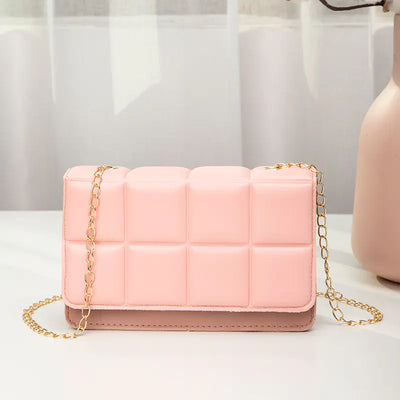 Fashionable Women's PU Leather Chain Messenger Bag