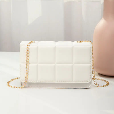 Fashionable Women's PU Leather Chain Messenger Bag