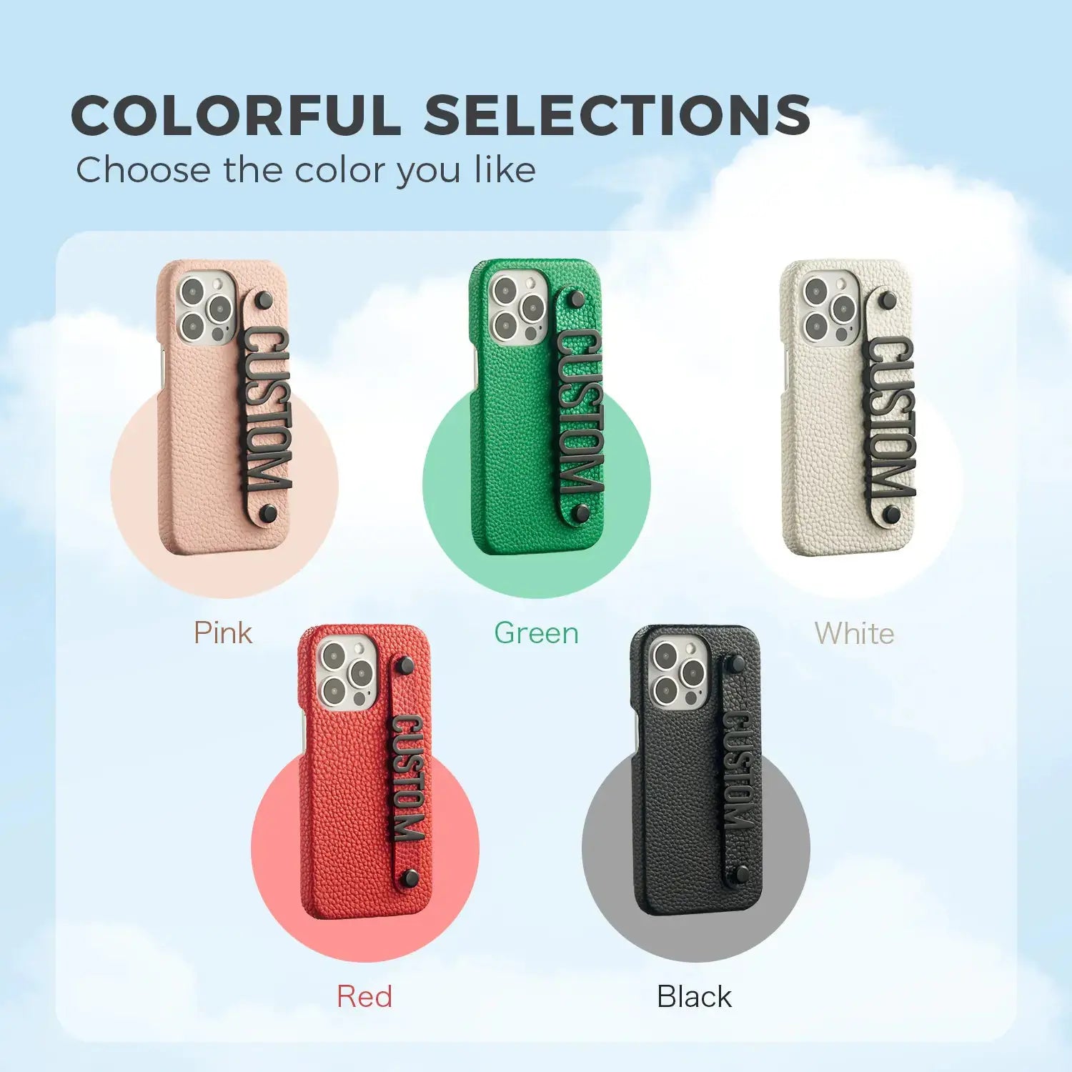 Personalized PU Letter Phone Case for iPhone 14/13/12/11 Shopera