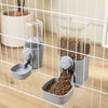 Automatic Pet Feeder Waterer Dog Cat Hanging Cage Bowl